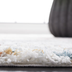 Safavieh Berber Shag Area Rug - Luxe Comfort With Dynamic Blue, Rust, And Ivory Design For Your Home Décor Blue Rust ,Ivory Polyester Pile Ber577a-8r