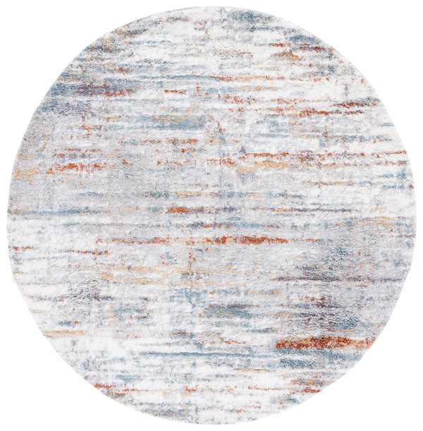 Safavieh Berber Shag Area Rug - Luxe Comfort With Dynamic Blue, Rust, And Ivory Design For Your Home Décor Blue Rust ,Ivory Polyester Pile Ber577a-8r