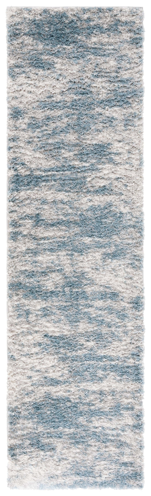 Safavieh Berber Shag Area Rug - Luxurious Polyester Pile, Soft Texture, Perfect For Modern Home Décor Ivory ,Blue Polyester Pile Ber586m-7r