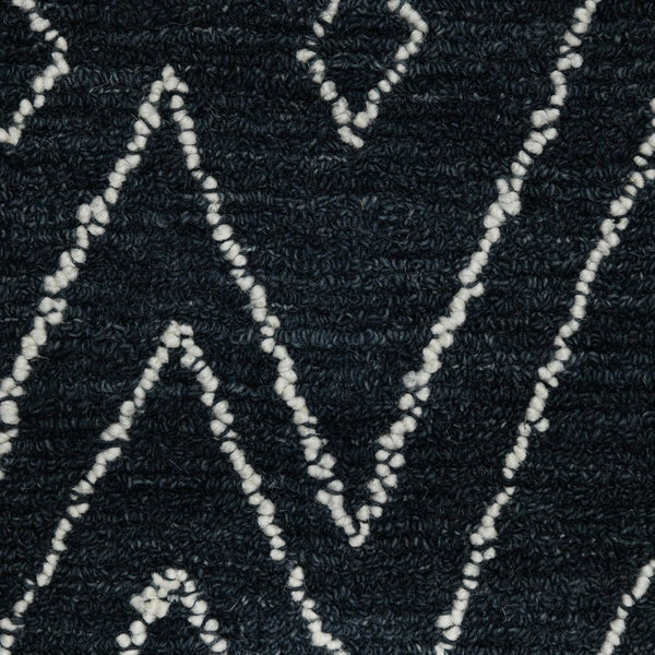 Amer Rugs Berlin Farmhouse Geometric Hand-hooked Wool Area Rug – Trendy Style For Timeless Home Elegance Charcoal,White Wool Ber60203