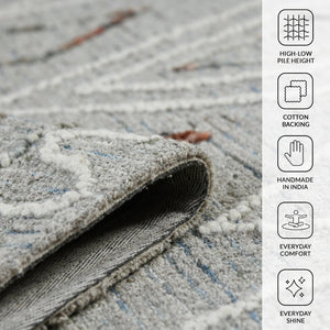 Amer Rugs Berlin Farmhouse Geometric Hand-hooked Wool Area Rug – Trendy Style For Timeless Home Elegance Multi Wool Ber70913