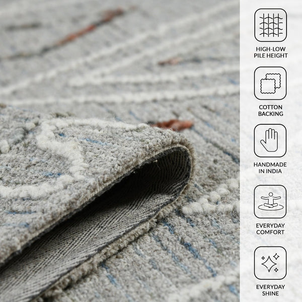 Amer Rugs Berlin Farmhouse Geometric Hand-hooked Wool Area Rug – Trendy Style For Timeless Home Elegance Multi Wool Ber70913