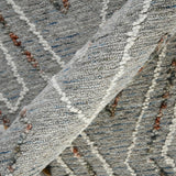 AMER Rugs Berlin Tania BER-7 Hand-Hooked Handmade Wool Farmhouse Geometric Rug Light Gray 8' x 10'