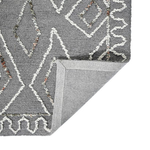 Amer Rugs Berlin Farmhouse Geometric Hand-hooked Wool Area Rug – Trendy Style For Timeless Home Elegance Dark Gray Wool Ber80913