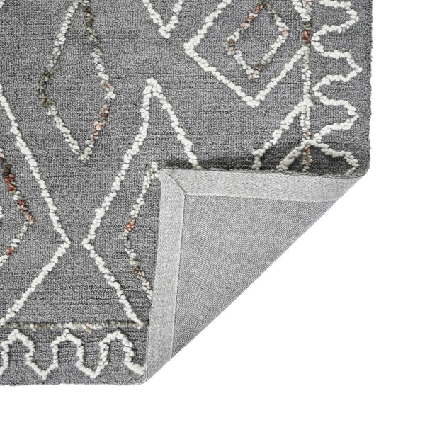 Amer Rugs Berlin Farmhouse Geometric Hand-hooked Wool Area Rug – Trendy Style For Timeless Home Elegance Dark Gray Wool Ber80913