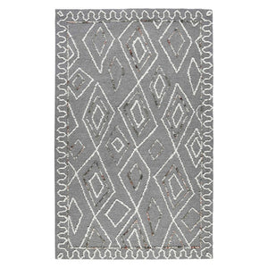 Amer Rugs Berlin Farmhouse Geometric Hand-hooked Wool Area Rug – Trendy Style For Timeless Home Elegance Dark Gray Wool Ber80913