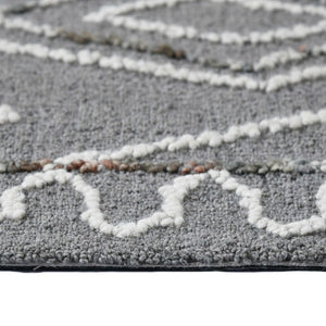 Amer Rugs Berlin Farmhouse Geometric Hand-hooked Wool Area Rug – Trendy Style For Timeless Home Elegance Dark Gray Wool Ber80913