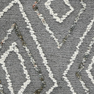 Amer Rugs Berlin Farmhouse Geometric Hand-hooked Wool Area Rug – Trendy Style For Timeless Home Elegance Dark Gray Wool Ber80913
