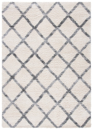 Safavieh Berber Shag 230 POWER LOOMED SHAG & FLOKATI Rug Ivory / Grey BERC230B-5