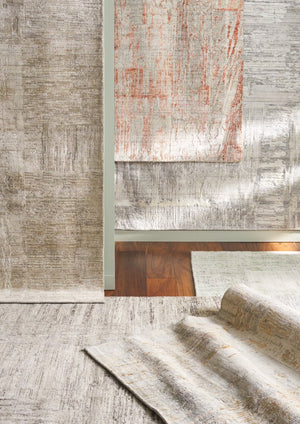 Safavieh Bedford Hand-Loomed Abstract Area Rug in Viscose Wool Blend for Large Living Rooms Grey Ivory 10'-0" x 14'-0" BFD101A-10
