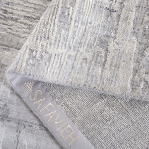 Safavieh Bedford Luxurious Grey Ivory Area Rug - Soft Viscose, Wool & Cotton Blend For Elegant Spaces Grey ,Ivory 60% Viscose,20% Wool,20% Cotton Bfd101a-9