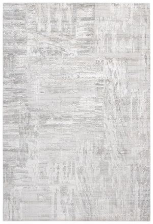 Safavieh Bedford Hand-Loomed Abstract Area Rug in Viscose Wool Blend for Large Living Rooms Grey Ivory 6'-0" x 9'-0" BFD101A-6