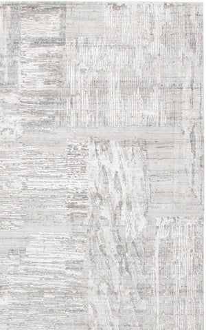 Safavieh Bedford Hand-Loomed Abstract Area Rug in Viscose Wool Blend for Large Living Rooms Grey Ivory 6'-0" x 9'-0" BFD101A-6