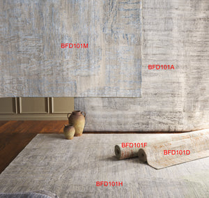Safavieh Bedford Elegant Area Rug - Hand Loomed Abstract Design For Contemporary Living Spaces, Soft & Stylish Grey ,Blue 60% Viscose,20% Wool,20% Cotton Bfd101m-9