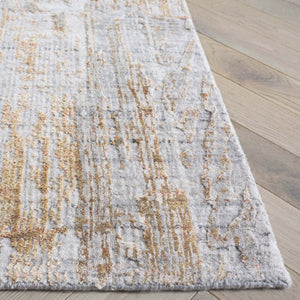 Safavieh Bedford Hand-Loomed Abstract Area Rug in Viscose Wool Blend for Large Living Rooms Grey Gold 10'-0" x 14'-0" BFD101D-10