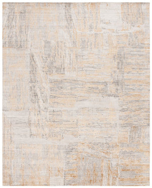 Safavieh Bedford Hand-Loomed Abstract Area Rug in Viscose Wool Blend for Large Living Rooms Grey Gold 10'-0" x 14'-0" BFD101D-10