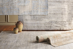 Safavieh Bedford Hand-Loomed Abstract Area Rug in Viscose Wool Blend for Large Living Rooms Grey Gold 10'-0" x 14'-0" BFD101D-10