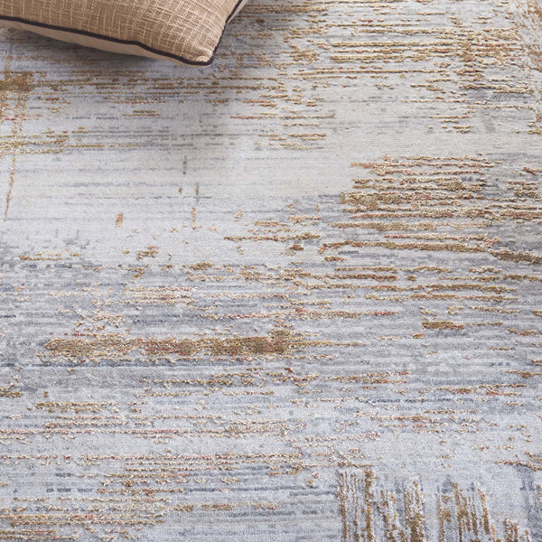 Safavieh Bedford Luxurious Grey Ivory Area Rug - Soft Viscose, Wool & Cotton Blend For Elegant Spaces Grey ,Gold 60% Viscose,20% Wool,20% Cotton Bfd101d-9