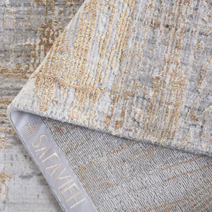 Safavieh Bedford Luxurious Grey Ivory Area Rug - Soft Viscose, Wool & Cotton Blend For Elegant Spaces Grey ,Gold 60% Viscose,20% Wool,20% Cotton Bfd101d-9