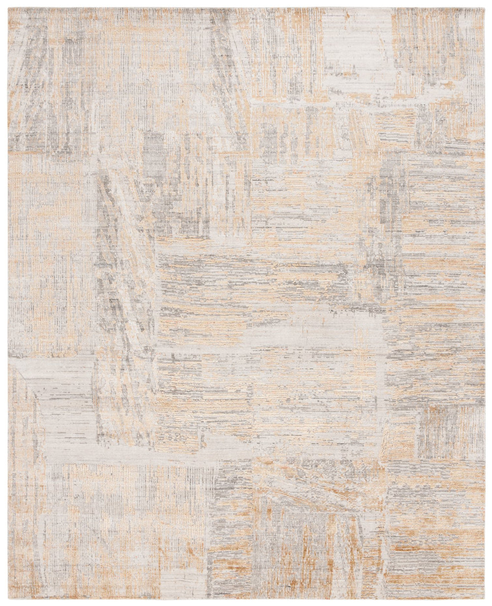 Safavieh Bedford Luxurious Grey Ivory Area Rug - Soft Viscose, Wool & Cotton Blend For Elegant Spaces Grey ,Gold 60% Viscose,20% Wool,20% Cotton Bfd101d-9