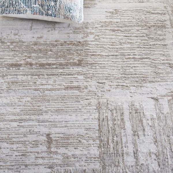 Safavieh Bedford Hand-Loomed Abstract Area Rug in Viscose Wool Blend for Large Living Rooms Grey Taupe 10'-0" x 14'-0" BFD101E-10