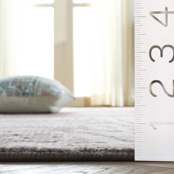 Safavieh Bedford Elegant Area Rug - Hand Loomed Artistic Design For Modern Living Spaces - 3/8" Height Grey ,Taupe 60% Viscose,20% Wool,20% Cotton Bfd101e-6