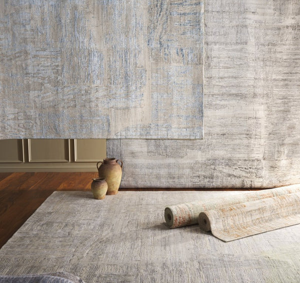 Safavieh Bedford Hand-Loomed Abstract Area Rug in Viscose Wool Blend for Large Living Rooms Grey Rust 10'-0" x 14'-0" BFD101F-10