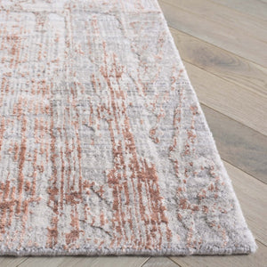 Safavieh Bedford Hand-Loomed Abstract Area Rug in Viscose Wool Blend for Large Living Rooms Grey Rust 10'-0" x 14'-0" BFD101F-10