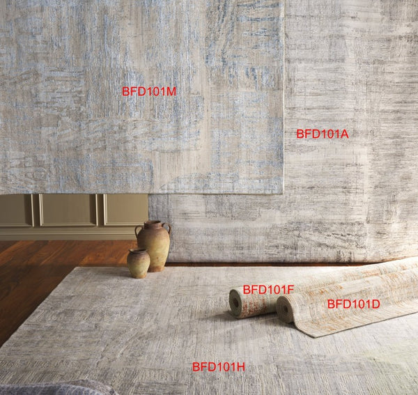 Safavieh Bedford Hand-Loomed Abstract Area Rug in Viscose Wool Blend for Large Living Rooms Grey Rust 10'-0" x 14'-0" BFD101F-10