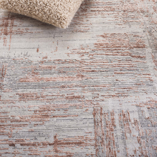 Safavieh Bedford Luxurious Grey Ivory Area Rug - Soft Viscose, Wool & Cotton Blend For Elegant Spaces Grey ,Rust 60% Viscose,20% Wool,20% Cotton Bfd101f-9