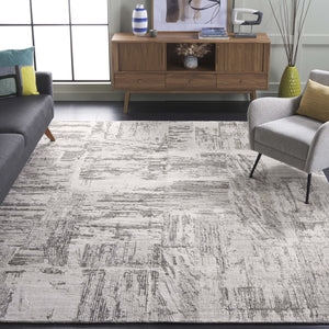 Safavieh Bedford Luxurious Grey Ivory Area Rug - Soft Viscose, Wool & Cotton Blend For Elegant Spaces Grey ,Charcoal 60% Viscose,20% Wool,20% Cotton Bfd101h-10