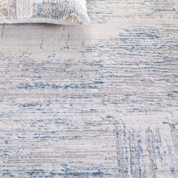 Safavieh Bedford Hand-Loomed Abstract Area Rug in Viscose Wool Blend for Large Living Rooms Grey Blue 10'-0" x 14'-0" BFD101M-10