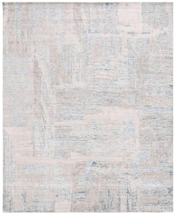 Safavieh Bedford Hand-Loomed Abstract Area Rug in Viscose Wool Blend for Large Living Rooms Grey Blue 10'-0" x 14'-0" BFD101M-10