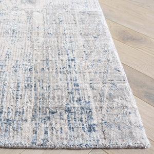 Safavieh Bedford Luxurious Grey Ivory Area Rug - Soft Viscose, Wool & Cotton Blend For Elegant Spaces Grey ,Blue 60% Viscose,20% Wool,20% Cotton Bfd101m-8