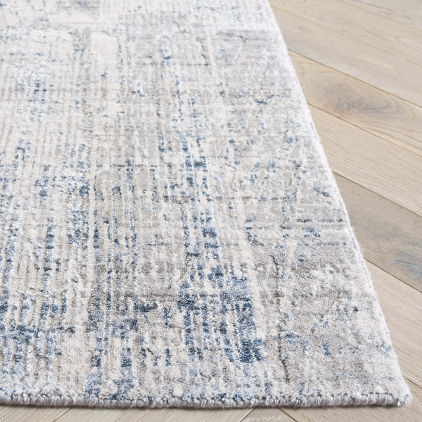 Safavieh Bedford Luxurious Grey Ivory Area Rug - Soft Viscose, Wool & Cotton Blend For Elegant Spaces Grey ,Blue 60% Viscose,20% Wool,20% Cotton Bfd101m-8