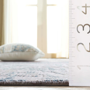 Safavieh Bedford Luxurious Grey Ivory Area Rug - Soft Viscose, Wool & Cotton Blend For Elegant Spaces Grey ,Blue 60% Viscose,20% Wool,20% Cotton Bfd101m-8