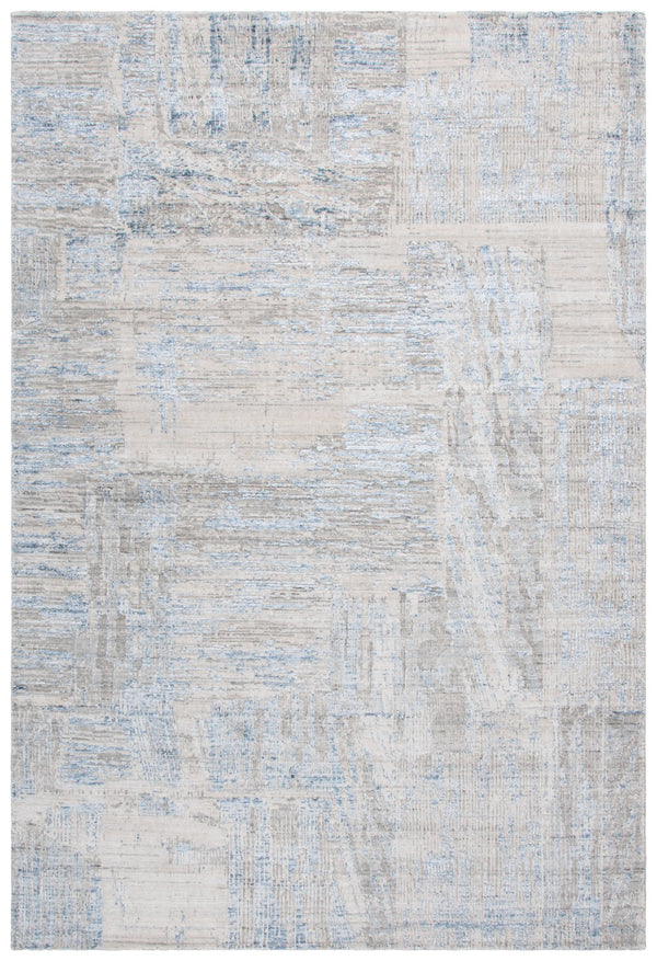 Safavieh Bedford Luxurious Grey Ivory Area Rug - Soft Viscose, Wool & Cotton Blend For Elegant Spaces Grey ,Blue 60% Viscose,20% Wool,20% Cotton Bfd101m-8