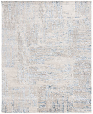 Safavieh Bedford Elegant Area Rug - Hand Loomed Abstract Design For Contemporary Living Spaces, Soft & Stylish Grey ,Blue 60% Viscose,20% Wool,20% Cotton Bfd101m-9