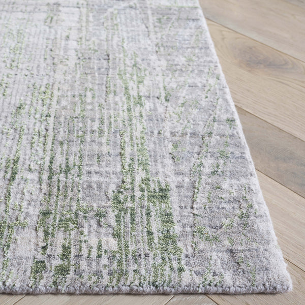 Safavieh Bedford Elegant Area Rug - Hand Loomed Artistic Design For Modern Living Spaces - 3/8" Height Grey ,Green 60% Viscose,20% Wool,20% Cotton Bfd101y-6