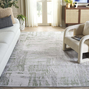 Safavieh Bedford Luxurious Grey Ivory Area Rug - Soft Viscose, Wool & Cotton Blend For Elegant Spaces Grey ,Green 60% Viscose,20% Wool,20% Cotton Bfd101y-10