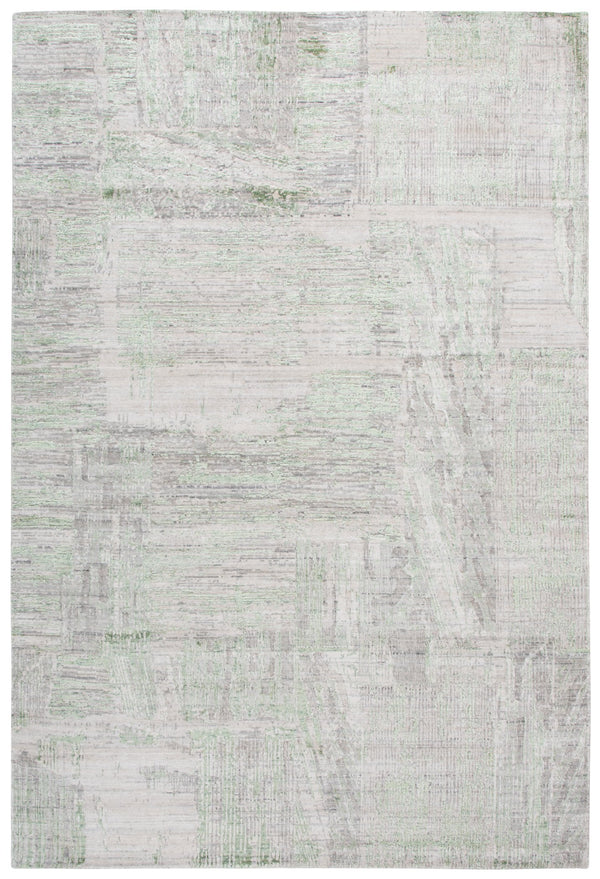 Safavieh Bedford Elegant Area Rug - Hand Loomed Artistic Design For Modern Living Spaces - 3/8" Height Grey ,Green 60% Viscose,20% Wool,20% Cotton Bfd101y-6