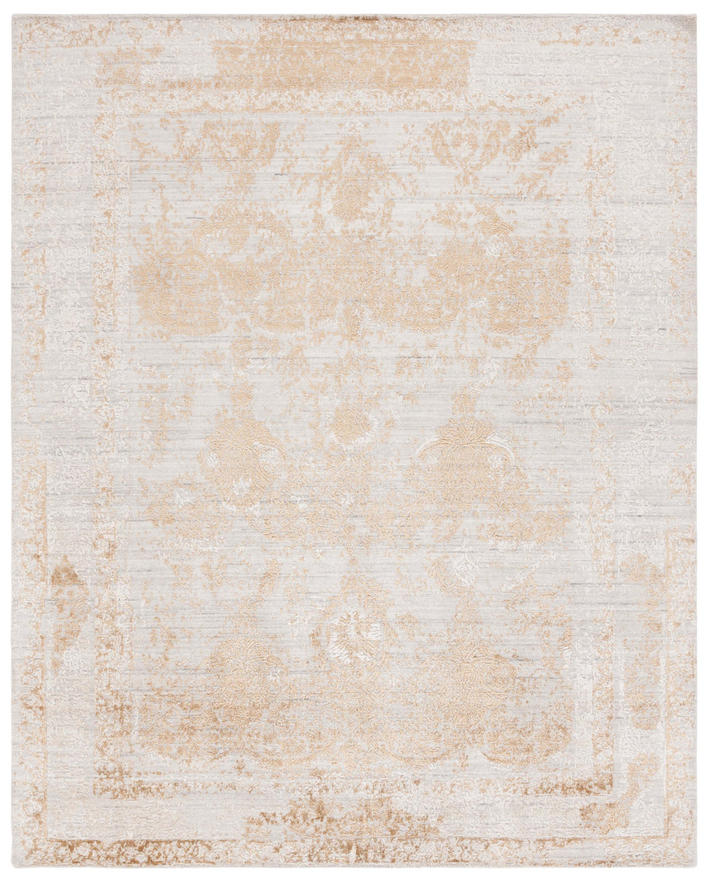 Safavieh Bedford Luxurious Area Rug - Elegant Beige And Gold Design, Perfect For Home Décor And Style Beige ,Gold 60% Viscose,20% Wool,And 20% Cotton Bfd102d-9
