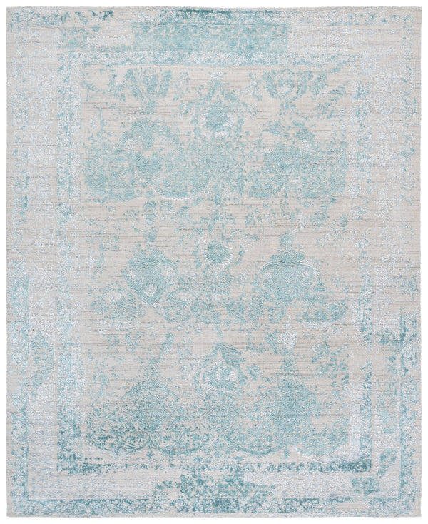 Safavieh Bedford 8x10 Hand Loomed Area Rug In Turquoise And Ivory – Elegant Comfort For Any Room Decor Turquoise ,Ivory 60% Viscose,20% Wool,And 20% Cotton Bfd102j-8