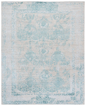 Safavieh Bedford Hand Loomed Area Rug - Artisan Crafted Elegance For Timeless Home Decor And Style Turquoise ,Ivory 60% Viscose,20% Wool,And 20% Cotton Bfd102j-6