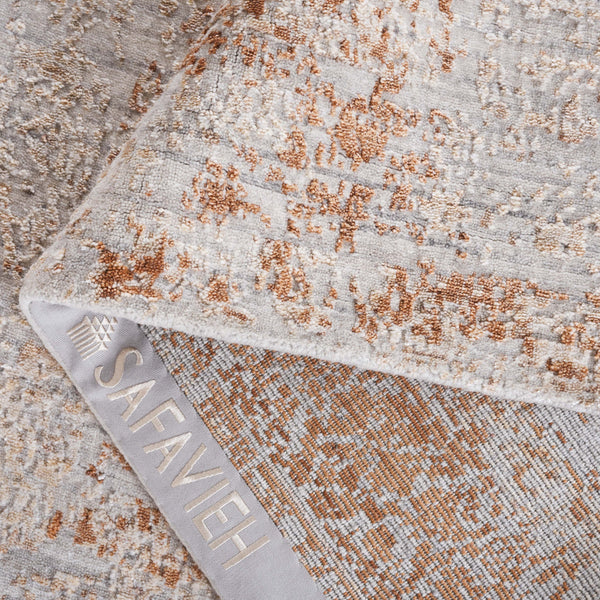 Safavieh Bedford Luxurious Area Rug - Elegant Beige And Gold Design, Perfect For Home Décor And Style Beige ,Rust 60% Viscose,20% Wool,And 20% Cotton Bfd102p-8