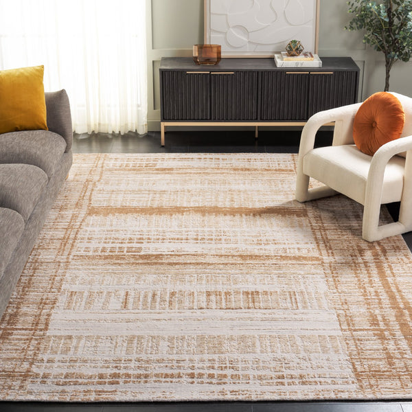 Safavieh Bedford 8x10 Beige Gold Area Rug - Hand Loomed Elegance For Sophisticated Home Decor & Comfort Beige ,Gold 60% Viscose,20% Wool,And 20% Cotton Bfd104b-8