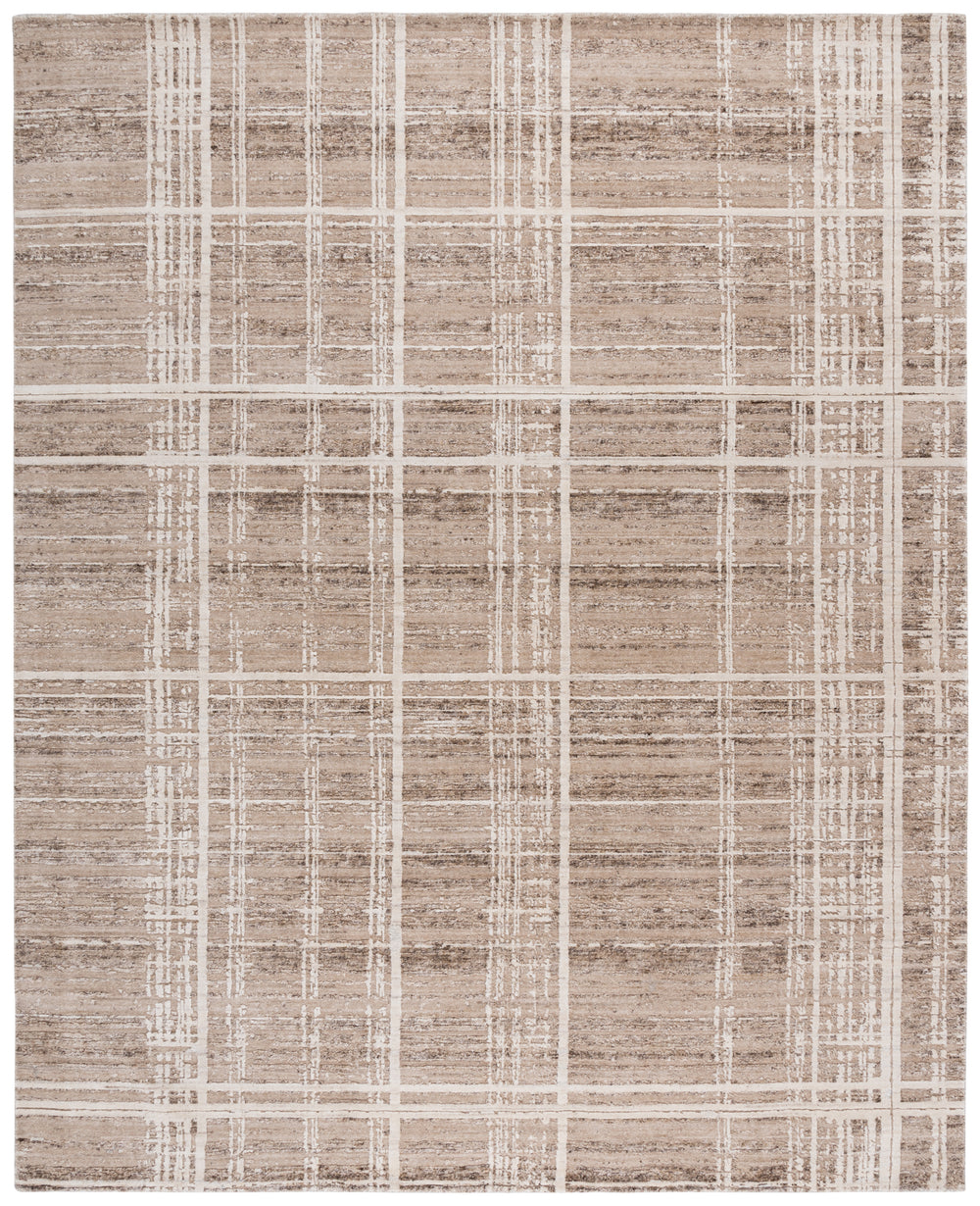 Safavieh Bedford Exquisite Hand-loomed Area Rug - Elegant Blend Of Warm Tones For Timeless Home Decor Light Brown ,Ivory 60% Viscose,20% Wool,And 20% Cotton Bfd105t-10