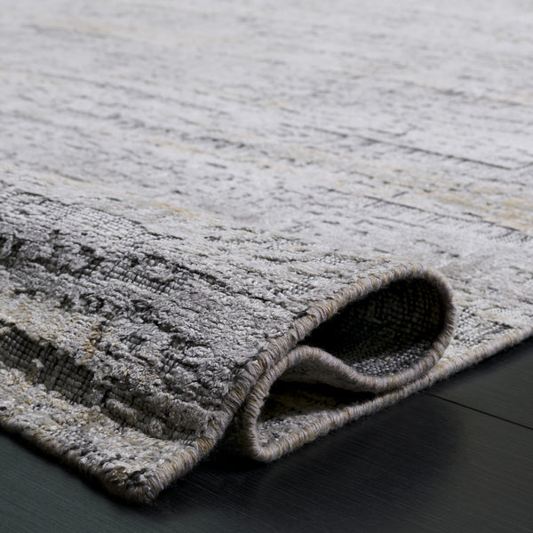 Safavieh Bedford Hand-Loomed 6X9 Grey & Gold Abstract Rug — Low 1/4" Pile, Viscose-Cotton-Wool Blend, Modern Elegance BFD201D-6