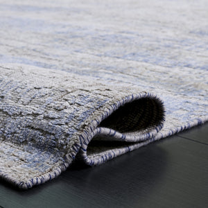 Safavieh Bedford Hand-Loomed 6X9 Grey-Blue Area Rug — Low Pile Distressed Texture, Viscose-Cotton-Wool Blend BFD201M-6