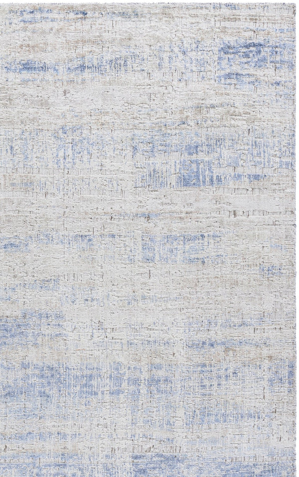 Safavieh Bedford Hand-Loomed 6X9 Grey-Blue Area Rug — Low Pile Distressed Texture, Viscose-Cotton-Wool Blend BFD201M-6